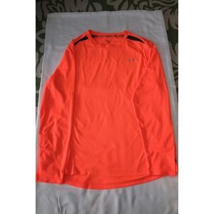 C9 Champion Mens Duo Dry Running Shirt Neon Orange Long Sleeve Large Workout Top